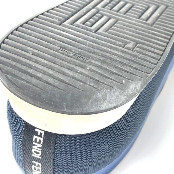 FENDI Sports Zucca FF Sneakers mesh Brown x navy - Picture 6 of 8